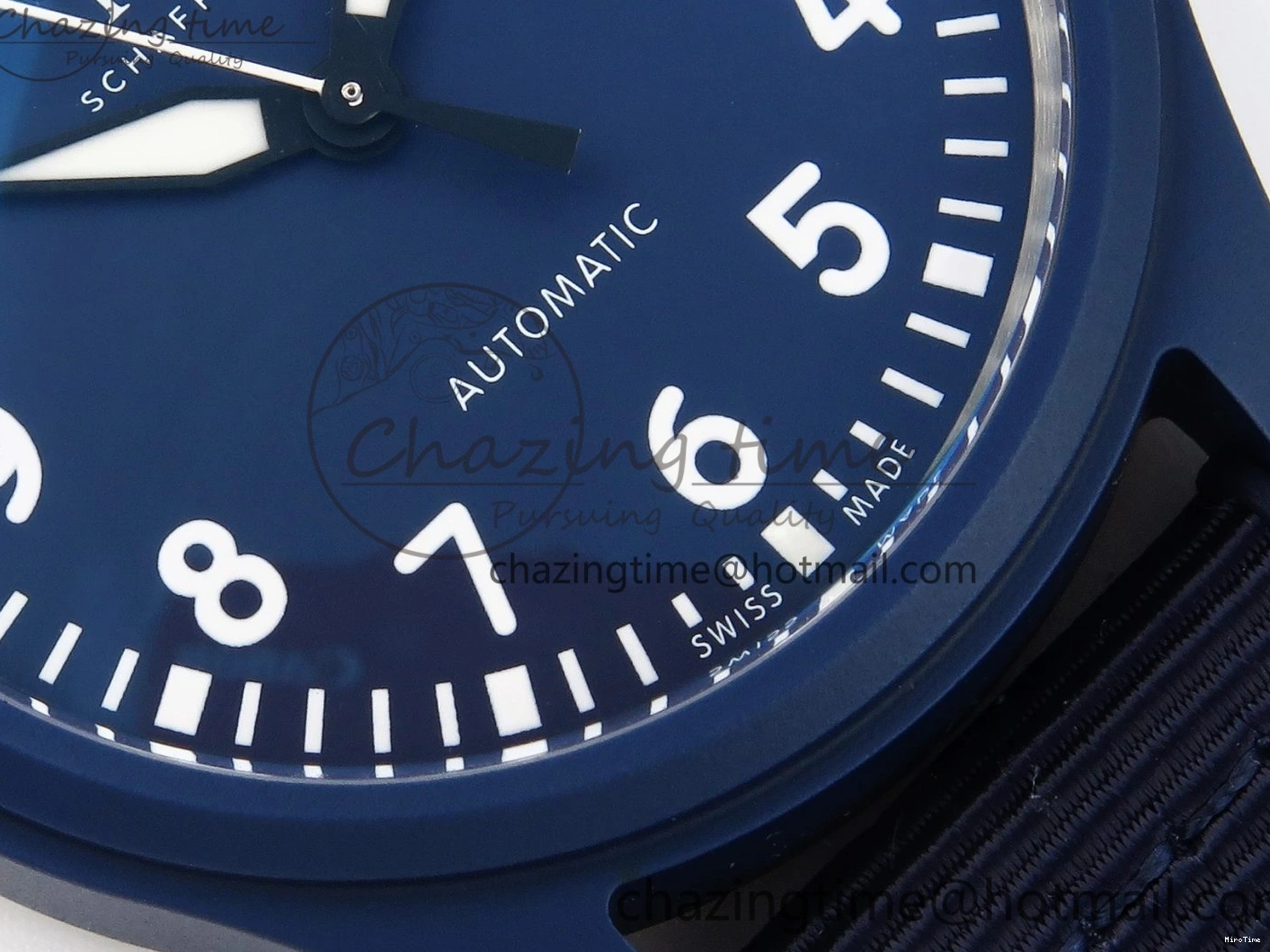 MIROTIME 0418 Original Pilot’s Watch Laureus Blue Ceramic IW328101 ZF 1:1 Best Edition on Blue Nylon Strap A 7027